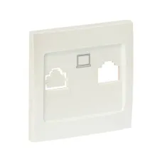 Валенсия лицевая панель розетки RJ-45 1-местная жемчуг
