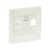Валенсия лицевая панель розетки RJ-45 1-местная жемчуг