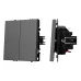 Механизм выключателя двухклавишный проходной SWT-NOBE-MKP2-SFPL-GR 230V, 10A, Серый, 1 пост