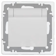 Розетка Intro Accent 6-209-01 , 2P+E Schuko с крышкой штор., 16А-250В, IP44, СУ, AL/CU, белый