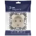 14-2102-04 ЭРА Розетка 2P+E Schuko со шторками, 16A-250В, IP20, Эра Elegance, шампань (10/100/3500)
