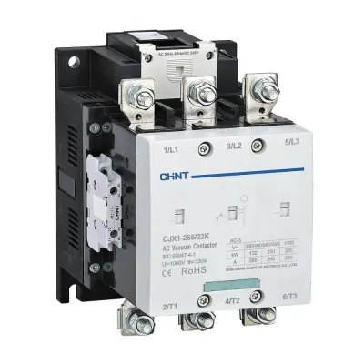 Контактор вакуумный 265А(АС3) 2НО+2НЗ AC/DC 220В 50/60Гц CJX1-265/22K