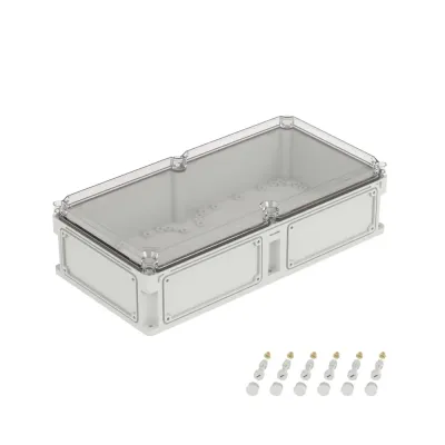 Корпус IP67,600х300х160 (выс.крышки 35),стнк.выбв.флнц.,прозр.крыш.