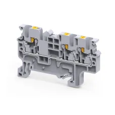 Клемма с 3-мя контактами push-in 2,5 кв.мм OptiClip СP-2,5-TRIPLET-I-серый