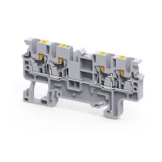 Клемма с 4 конт. push-in 2,5 кв.мм OptiClip СP-2,5-QUATTRO-(0,2-2,5)-I-серый