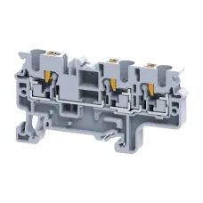 Клемма с 3-мя контактами push-in 4 кв.мм OptiClip СP-4-TRIPLET-I-серый