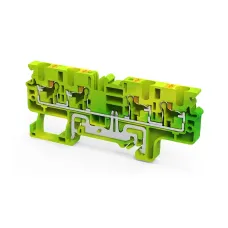 Клемма зазем. 4 конт. 4 кв.мм push-in OptiClip CPG-4-QUATTRO-PE-I-(0,2-4)-PEN