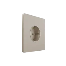 Розетка С/У с ЗК (250В, 16А, защит.шторки), Песчаный берег , Systeme Infinity
