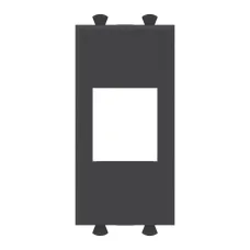 Адаптер без шторки для Keystone Avanti Черный матовый 1 модуль