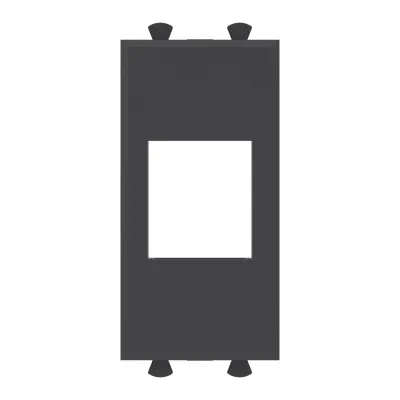 Адаптер без шторки для Keystone Avanti Черный матовый 1 модуль
