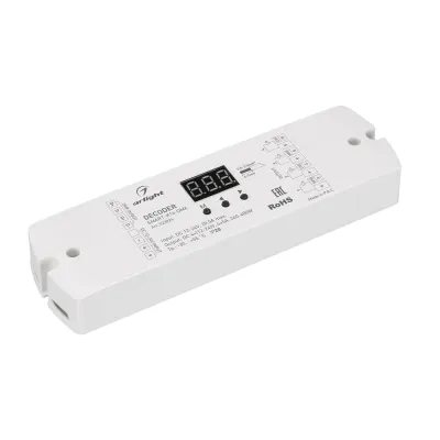 Декодер SMART-K16-DMX 12-24V, 4x5A ARL, IP20, пластик, 5 лет