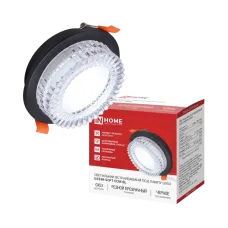 Светильник встраиваемый GX53R-SOFT CCM-BL под GX53 плафон резной хрусталь, 105х43мм черный IN HOME