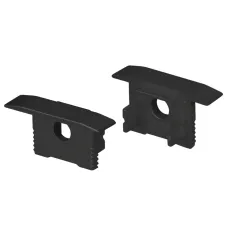 Заглушка SL-SLIM-H13M-F25 BLACK с отверстием (Пластик)