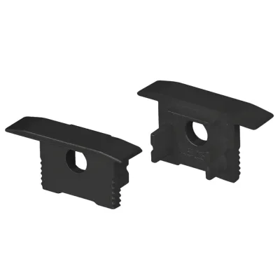 Заглушка SL-SLIM-H13M-F25 BLACK с отверстием (Пластик)