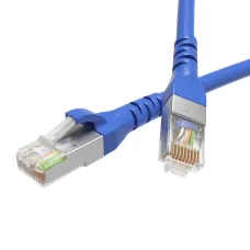 Патч-корд экранированный CAT5E F/UTP 4х2 LSZH синий 7м