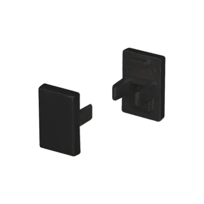 Заглушка SL-MINI-8-H12 BLACK глухая (пластик)