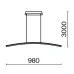 Светильник подвесной Curve 3000-4000K 15Вт MOD243PL-L18BK