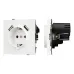 Механизм розетки с USB зарядкой SCT-TENDO-MUAA-SFPL-WH 230V, 16A, Белый, 1 пост
