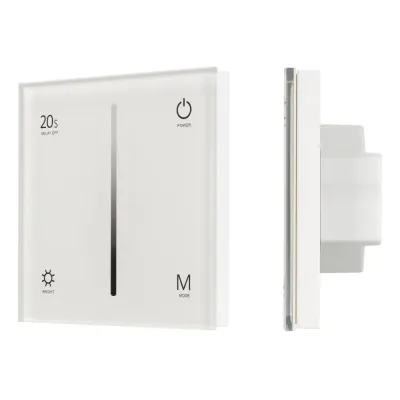 Панель SMART-P6-DIM-G-IN White 12-24V, 4x3A, Sens, 2.4G IP20 пластик, 5 лет