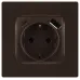 Розетка ЭРА Серия 12 12-4108-13 2P+E 16A-250В со шторками с USB type-A+C 5В-3А бронза