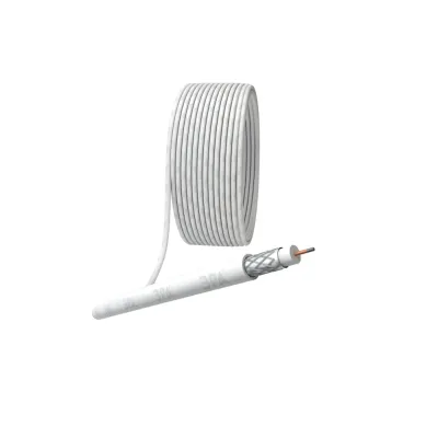 ЭРА Кабель коаксиальный RG-6U, 75 Ом, CCS/(оплётка Al 48%), PVC, цвет белый, бухта 10 м, SIMPLE (40/480)