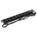Блок розеток PDU TERACOM PRO 19' 1U 10А/250В 9 роз. Schuko шнур 2 м 3x1.5 мм2 вилка C14 корпус пластик черный
