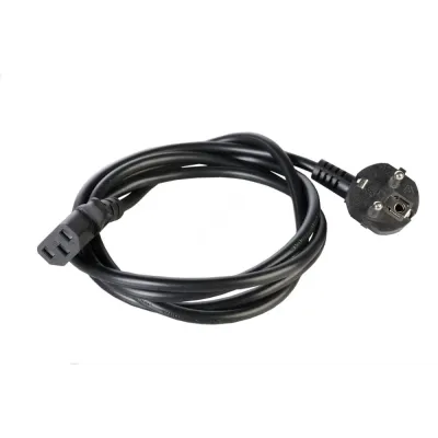 Шнур питания с заземлением IEC 60320 C13/Schuko, 10 А / 250 В (3x1,0), длина 3 м