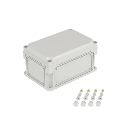 Корпус IP67,300х200х160 (выс.крышки 35),стнк.выбв.флнц.,непрозр.крыш.