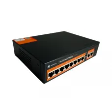 Коммутатор управляемый L2 с обл. упр. 8х100Мбит/с (RJ45 с PoE+) 2х1Гбит/с (RJ45) Uplink 120Вт