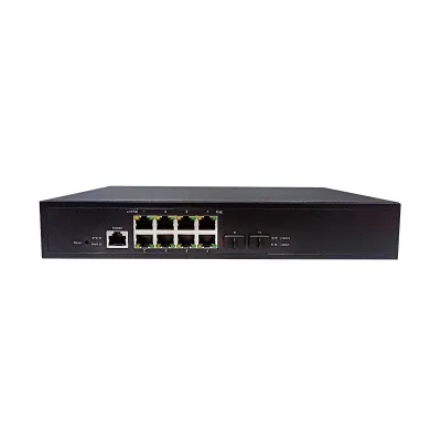Коммутатор управляемый 8x1Гбит/с (RJ45 с PoE+), 2x1Гбит/с (SFP) 120Вт