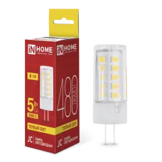 Лампа светодиодная LED-JC 5Вт 12В G4 3000К 480Лм IN HOME