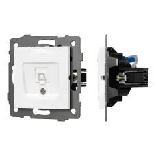 Механизм компьютерной розетки SCT-MPC1-PL-WH-V RJ-45, CAT6