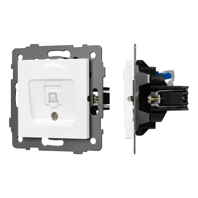 Механизм компьютерной розетки SCT-MPC1-PL-WH-V RJ-45, CAT6