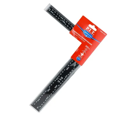 Угольник цельнометаллический P.I.T. ADVANCE HSQR01-0203 (20х30 см, 90град, двойная шкала в мм)