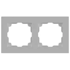 Рамка для розеток и выключателей Intro Accent 6-502-03 на 2 поста, СУ, алюминий