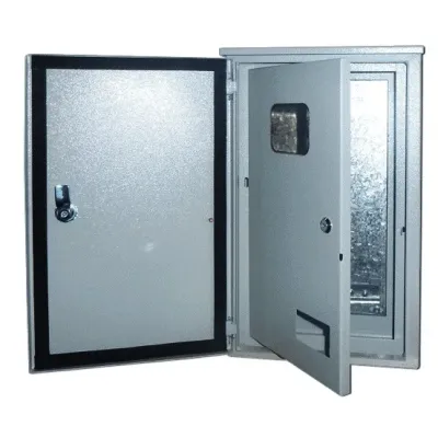 Корпус мет. учет. нав. 520х310х150. 3-ф.. 2дв.. 9 мод.. IP54