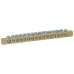 Шина ЭРА NO-122-07 PEN земля-ноль 6х9мм 16/2 латунная с креплениями по краям