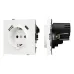 Механизм розетки с USB зарядкой SCT-TENDO-MUAC-SFPL-WH 230V, 16A, Белый, 1 пост Механизм розетки с USB зарядкой SCT-TENDO-MUAC-SFPL-WH 230V, 16A, Белый, 1 пост