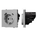Механизм розетки с USB зарядкой SCT-NOBE-MUAC-SFPL-IS, 230V, 16A, никель