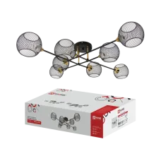 Люстра под лампу LOFT NET-CN-8E27-BLТ 8xЕ27 черный, латунь IN HOME