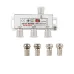 Делитель ТВ х 3 + 4шт. F BOX 5-1000 МГц Silver,