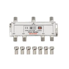 Делитель ТВ краб x 6 + 7шт. F BOX 5-1000 МГц Silver,