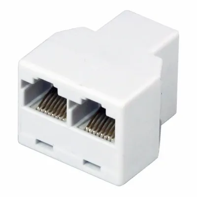 Переходник сетевой LAN. (гнездо 8Р8С (Rj-45) - 2 гнезда 8Р8С (Rj-45)),