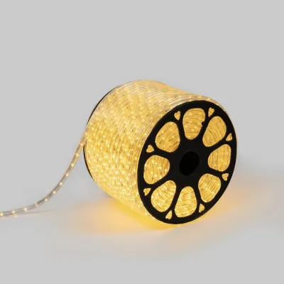 Дюралайт LED двухжильный 230В 13мм 24 LED/м ТЕПЛЫЙ БЕЛЫЙ постоянное свечение модуль 1м бухта 100м