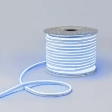 Гибкий неон 8х16мм односторонний 120 LED/м СИНИЙ 230В бухта 100м (с комплектом подключения)