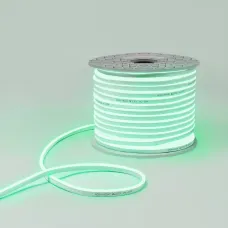 Гибкий неон 8х16мм односторонний 120 LED/м ЗЕЛЕНЫЙ 230В бухта 100м (с комплектом подключения)