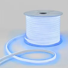 Гибкий неон 16х16мм форма D 144 LED/м СИНИЙ 230В бухта 50м (c комплектом подключения)
