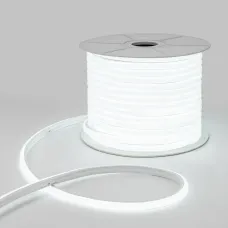 Гибкий неон 16х16мм форма D 144 LED/м БЕЛЫЙ 230В бухта 50м (c комплектом подключения)