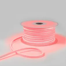 Гибкий неон 8х16мм двухсторонний 120 LED/м КРАСНЫЙ 230В бухта 100м (с комплектом подключения)