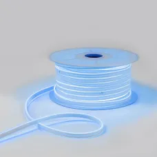 Гибкий неон 8х16мм двухсторонний 120 LED/м СИНИЙ 230В бухта 100м (с комплектом подключения)